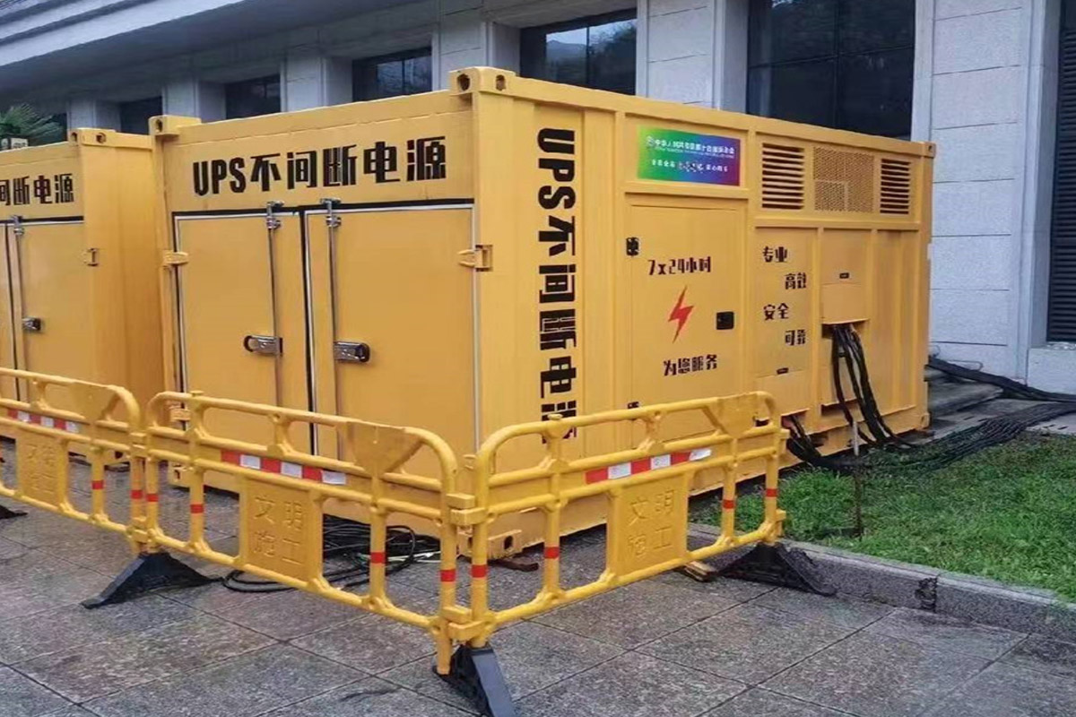 贡嘎发电机租赁施工现场